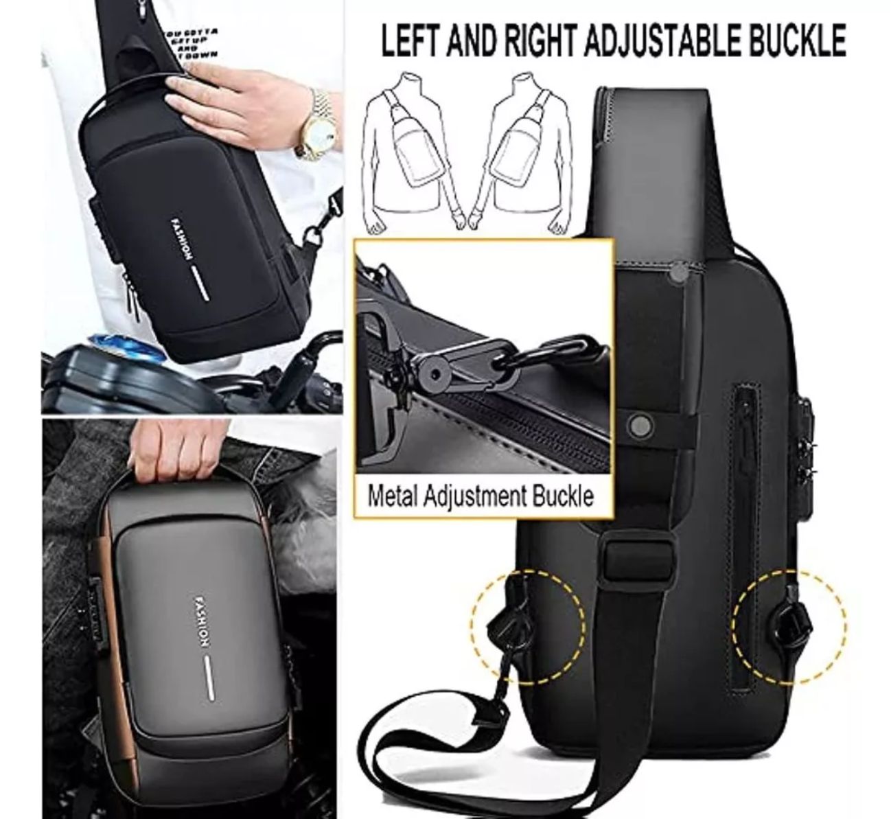 IRONBAG: Bandolera Antirrobo con Puerto USB