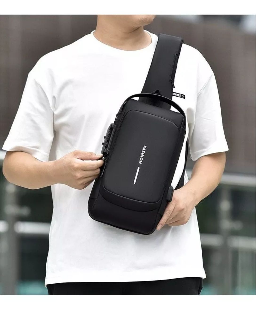IRONBAG: Bandolera Antirrobo con Puerto USB