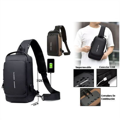 IRONBAG: Bandolera Antirrobo con Puerto USB